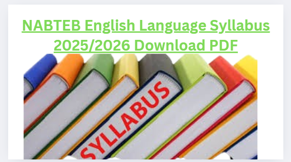 NABTEB English Language Syllabus 2025/2026 Download PDF