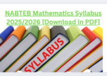 NABTEB Mathematics Syllabus 2025/2026 [Download in PDF]